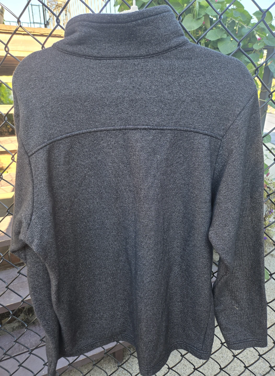 Men's Columbia Fleece.  LARGE black heather, 1/4 zip.EUC - photo 2