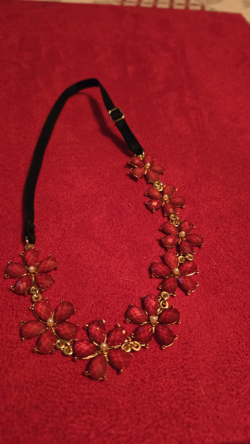 Red Flower Rhinestone Headband