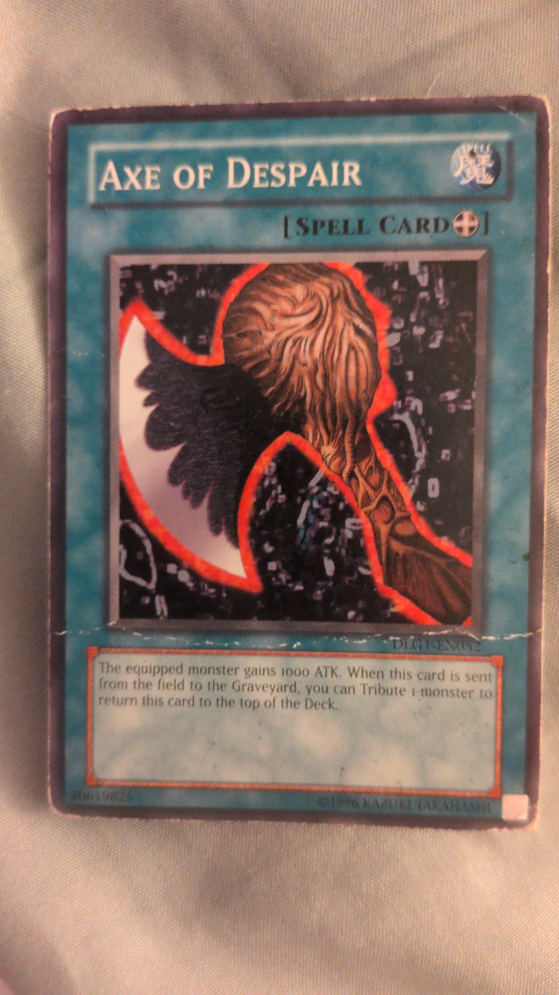 Yu-Gi-Oh! Axe of Despair Spell Card