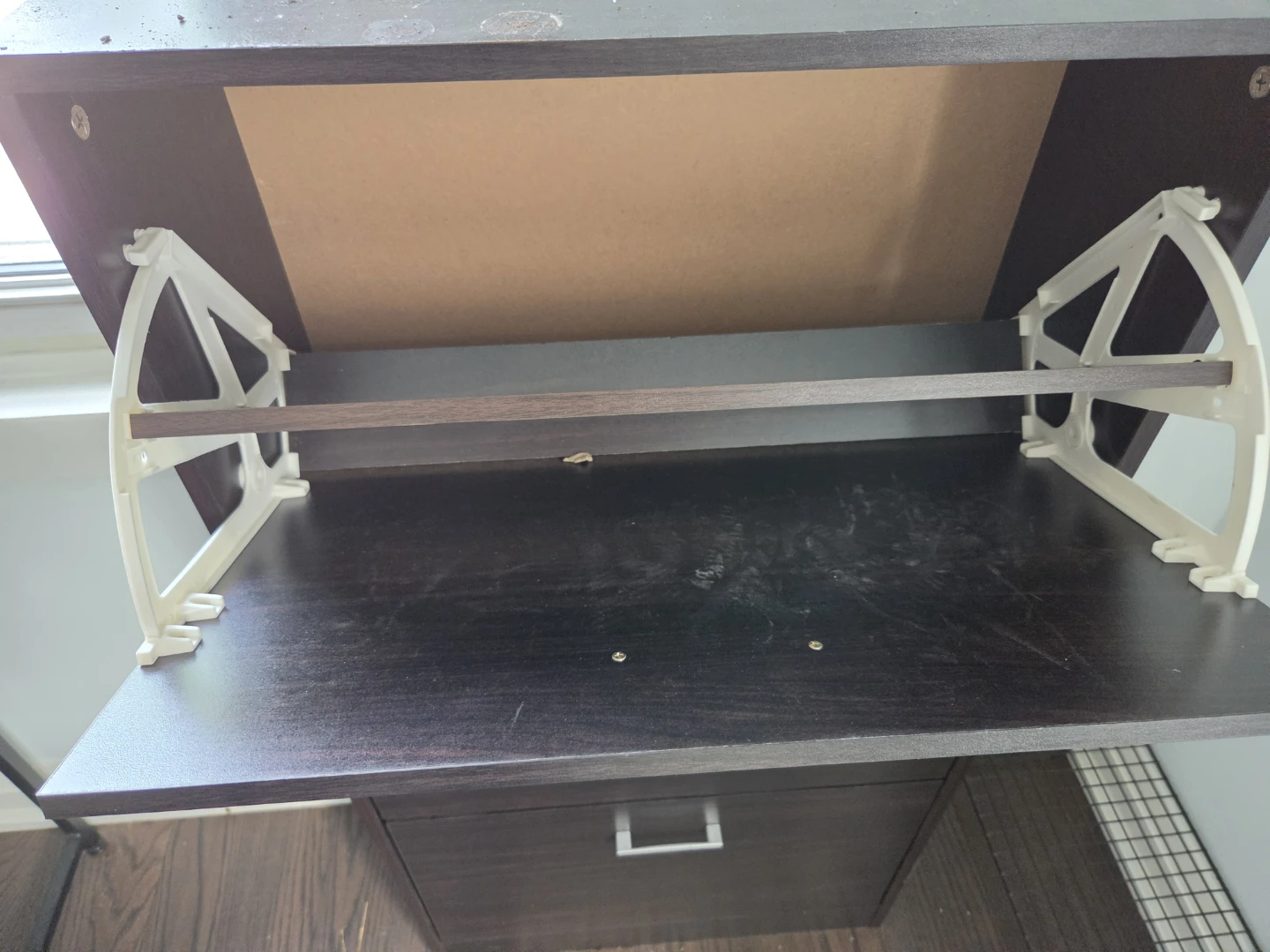 Dark Brown 3-Tier Shoe Cabinet - photo 2