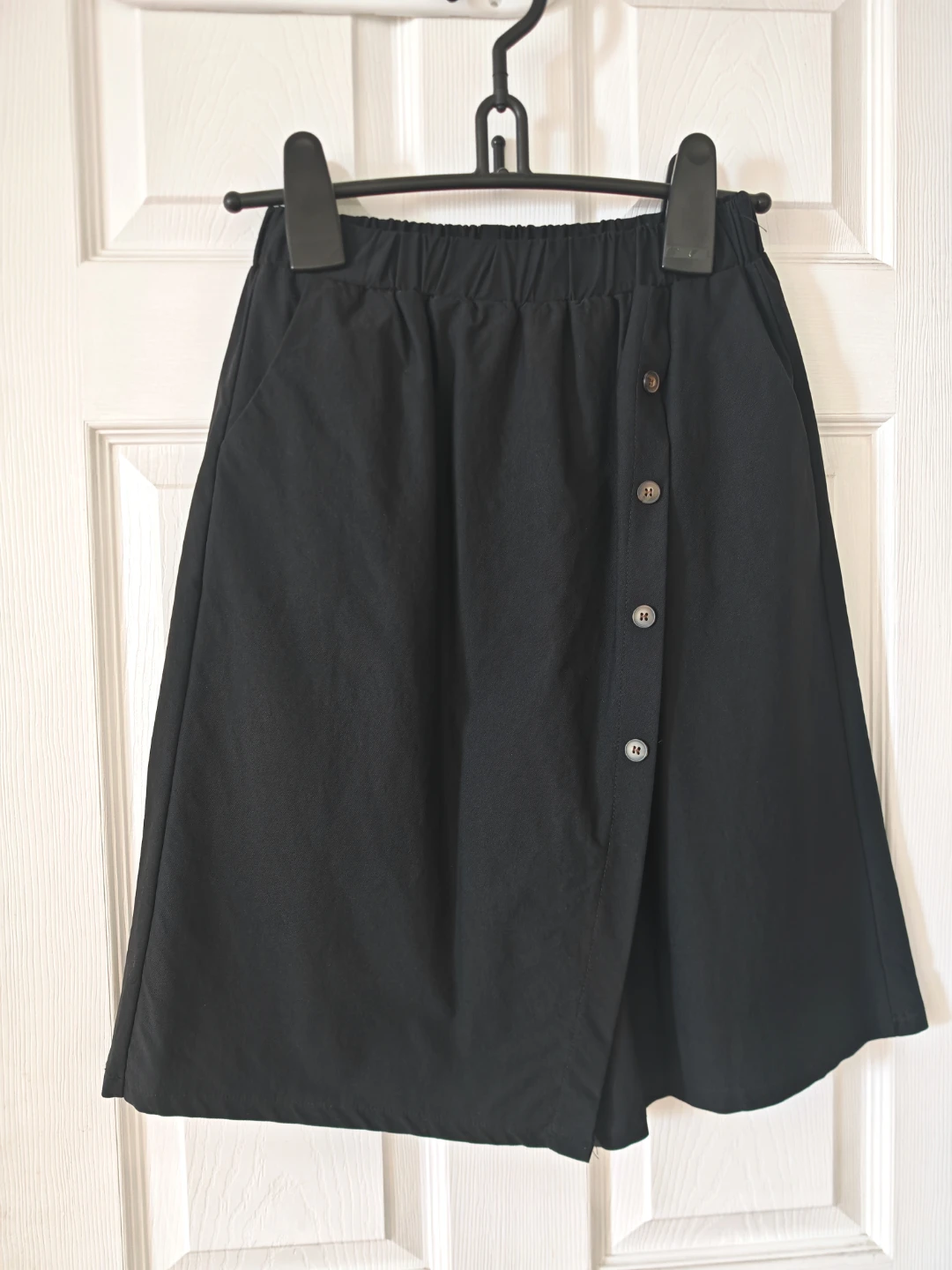 Black Culottes with Button Detail