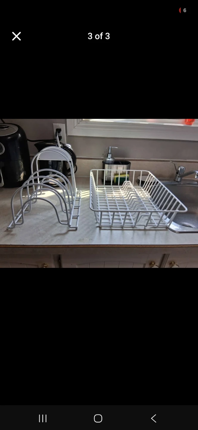 White Wire Dish Drying Rack - photo 2