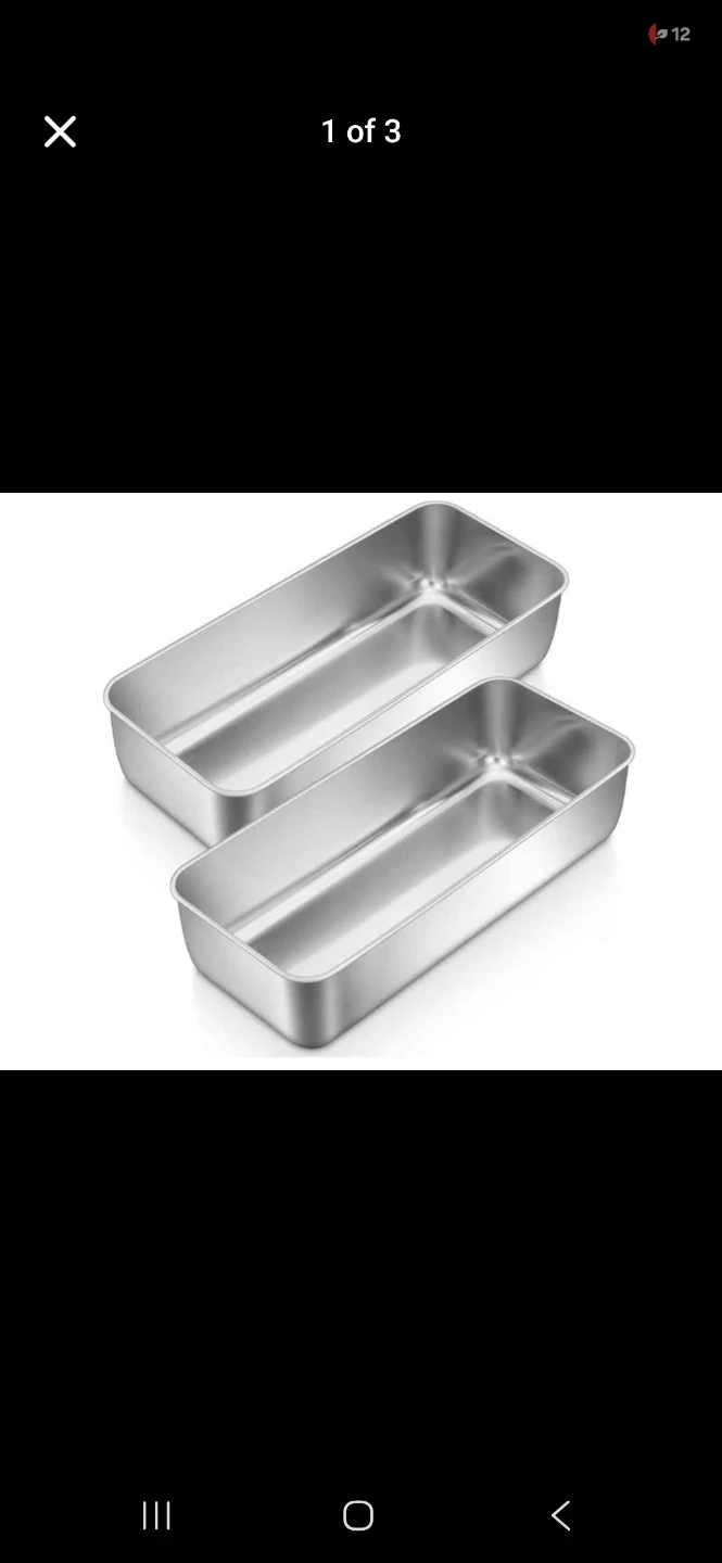 Set of 2 Stainless Steel Loaf Pans