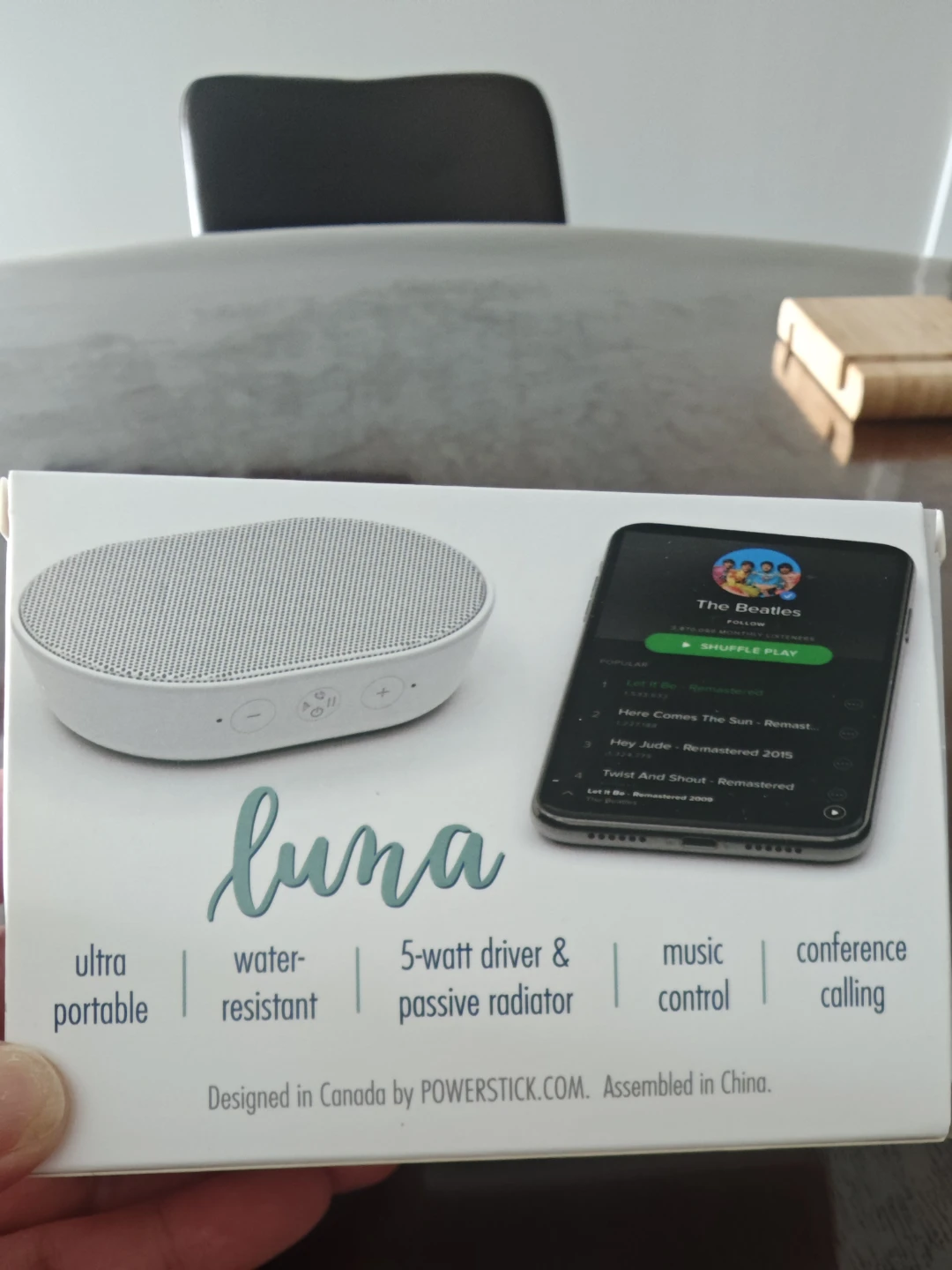 Powerstick Luna Ultra Portable Water-Resistant Bluetooth Speaker