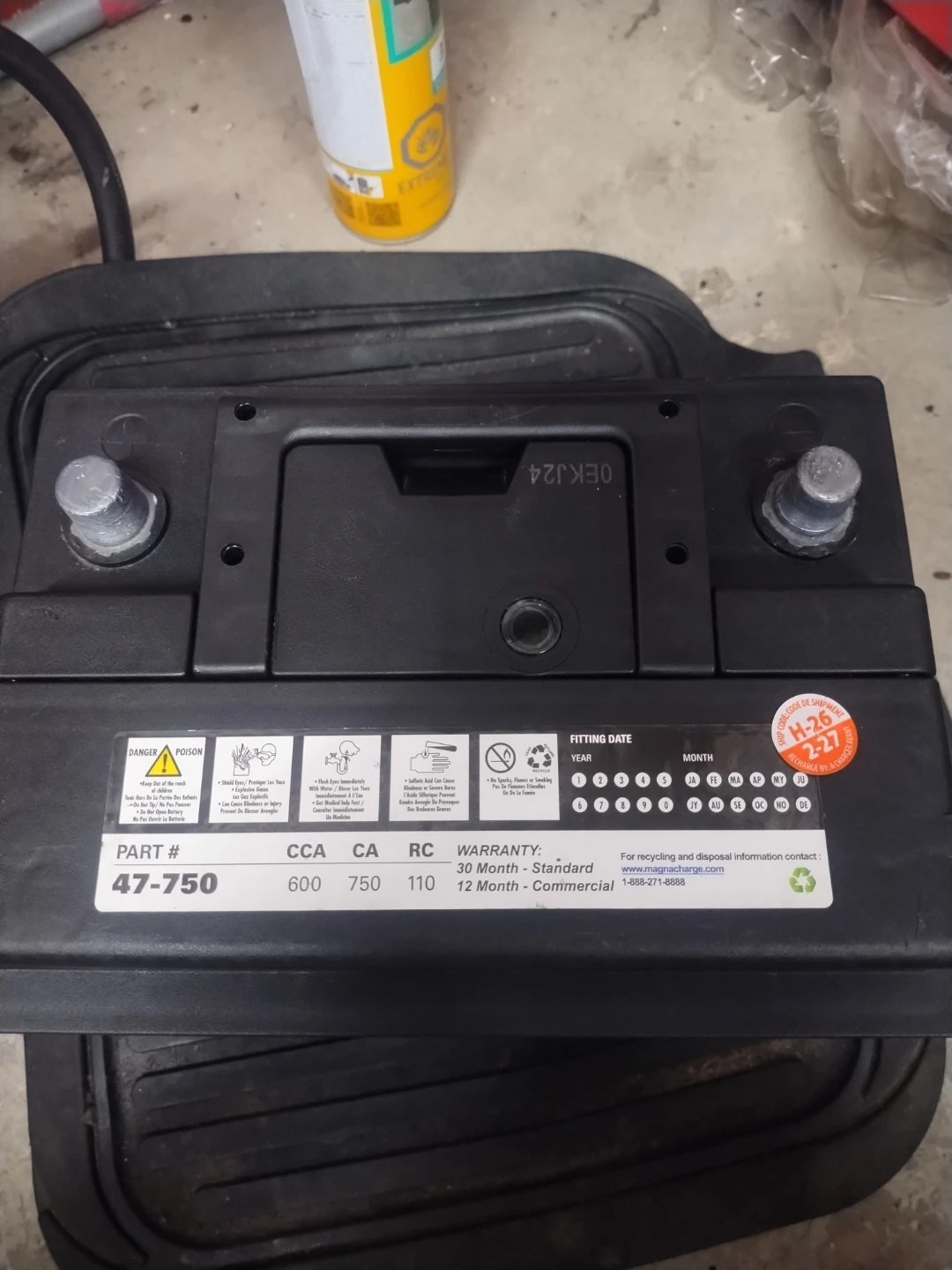 Magnacharge 47-750 Automotive Battery