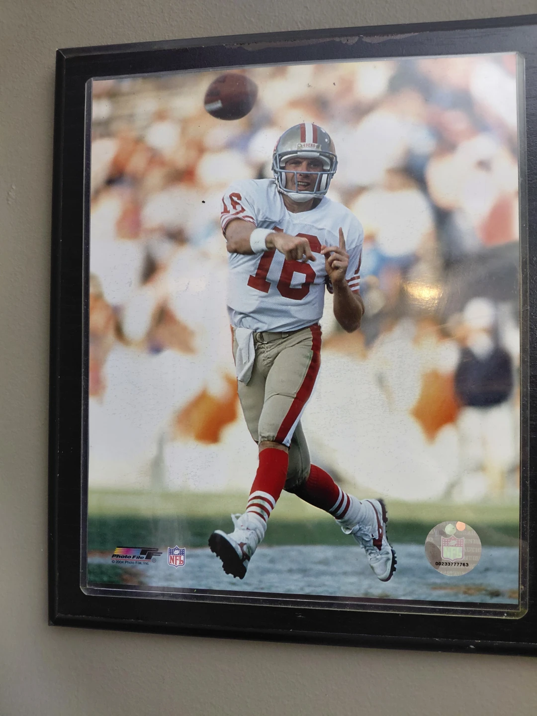 Joe Montana San Francisco 49ers Framed Photo and Card - photo 2