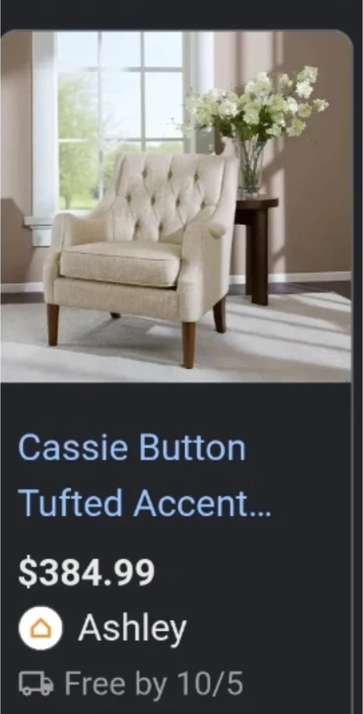 Ashley Cassie Button Tufted Accent Chair