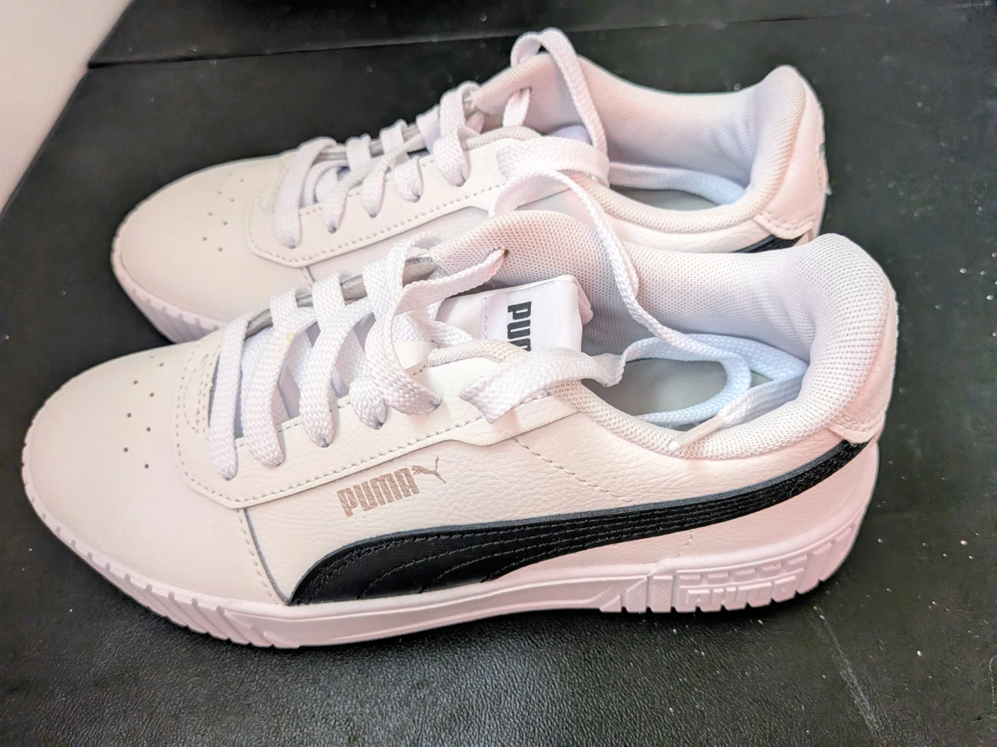 Puma White and Black Sneakers