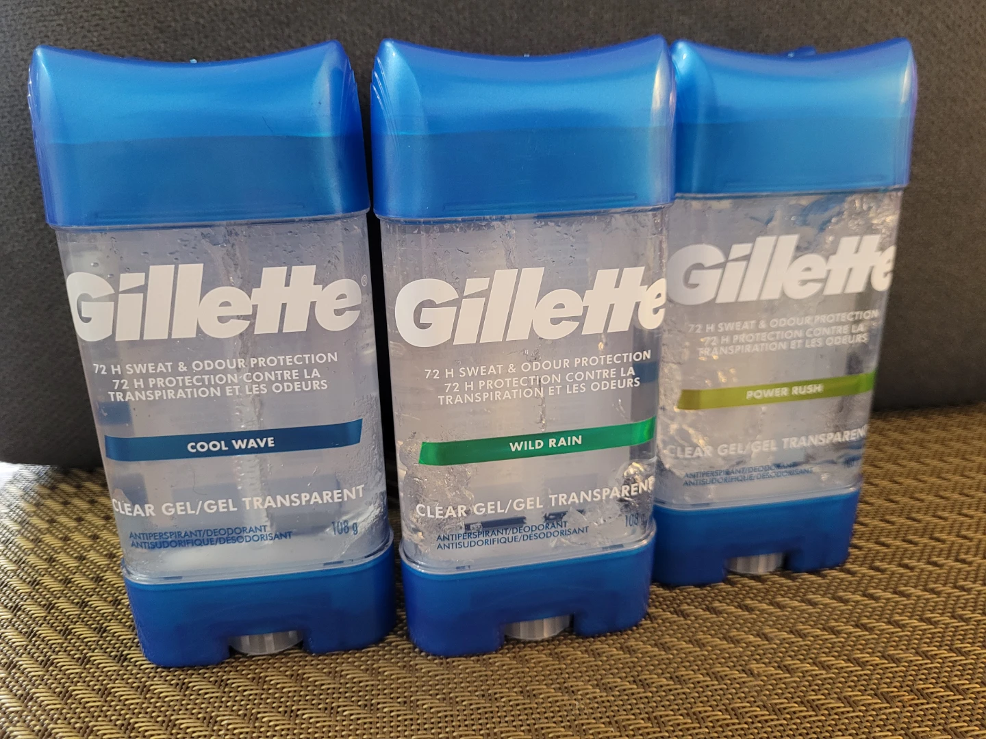 3 Gillette Clear Gel Antiperspirant Deodorants $5 each