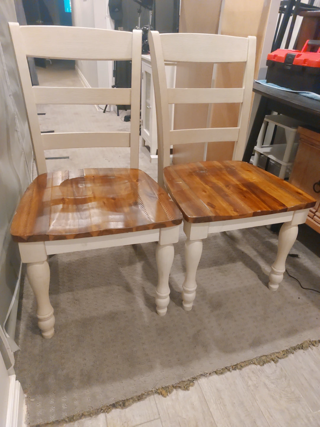 Set of 2 Farmhouse Style Dining Chairs - photo 2