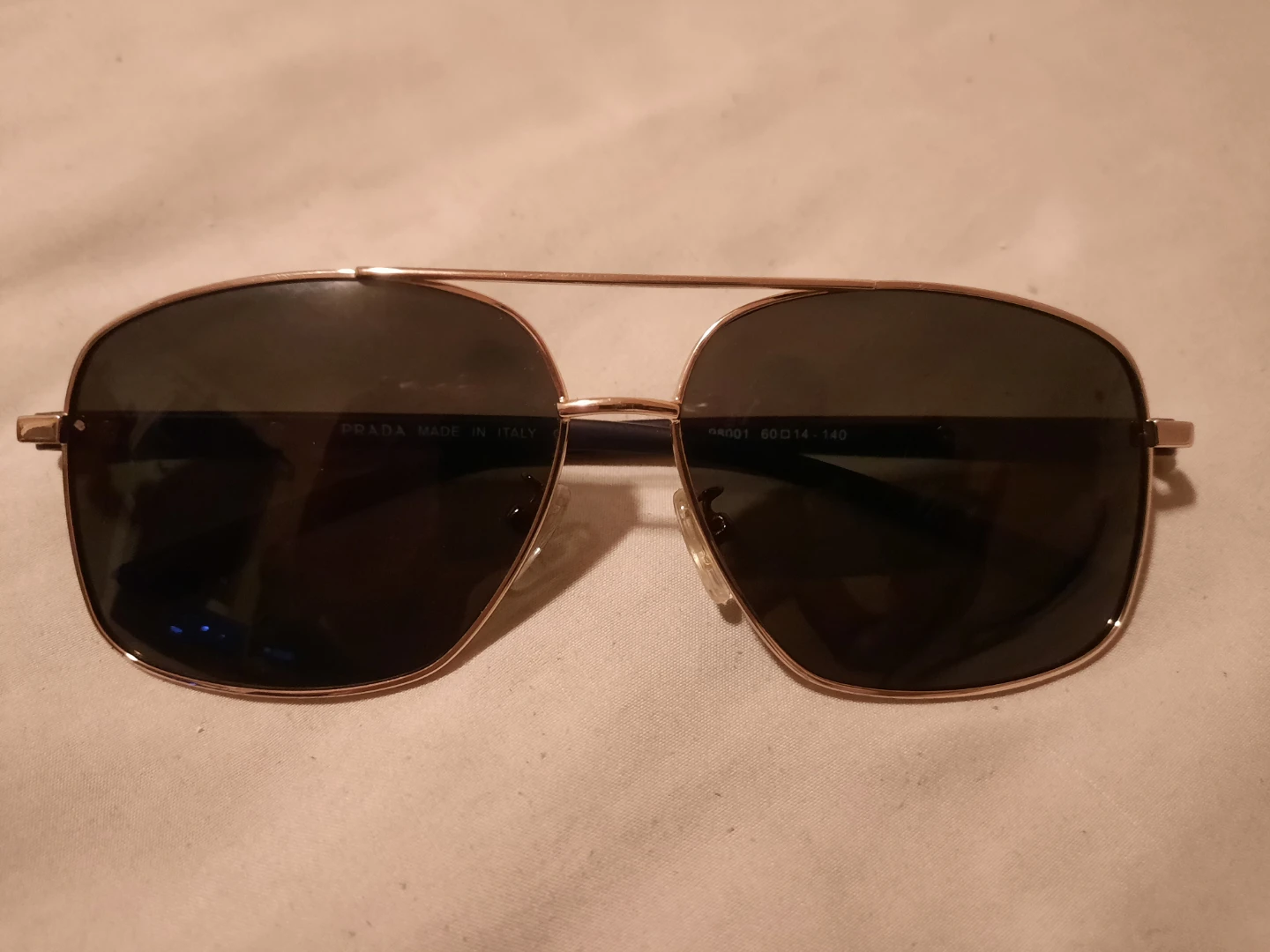 Prada Sunglasses 98001 Gold Frame