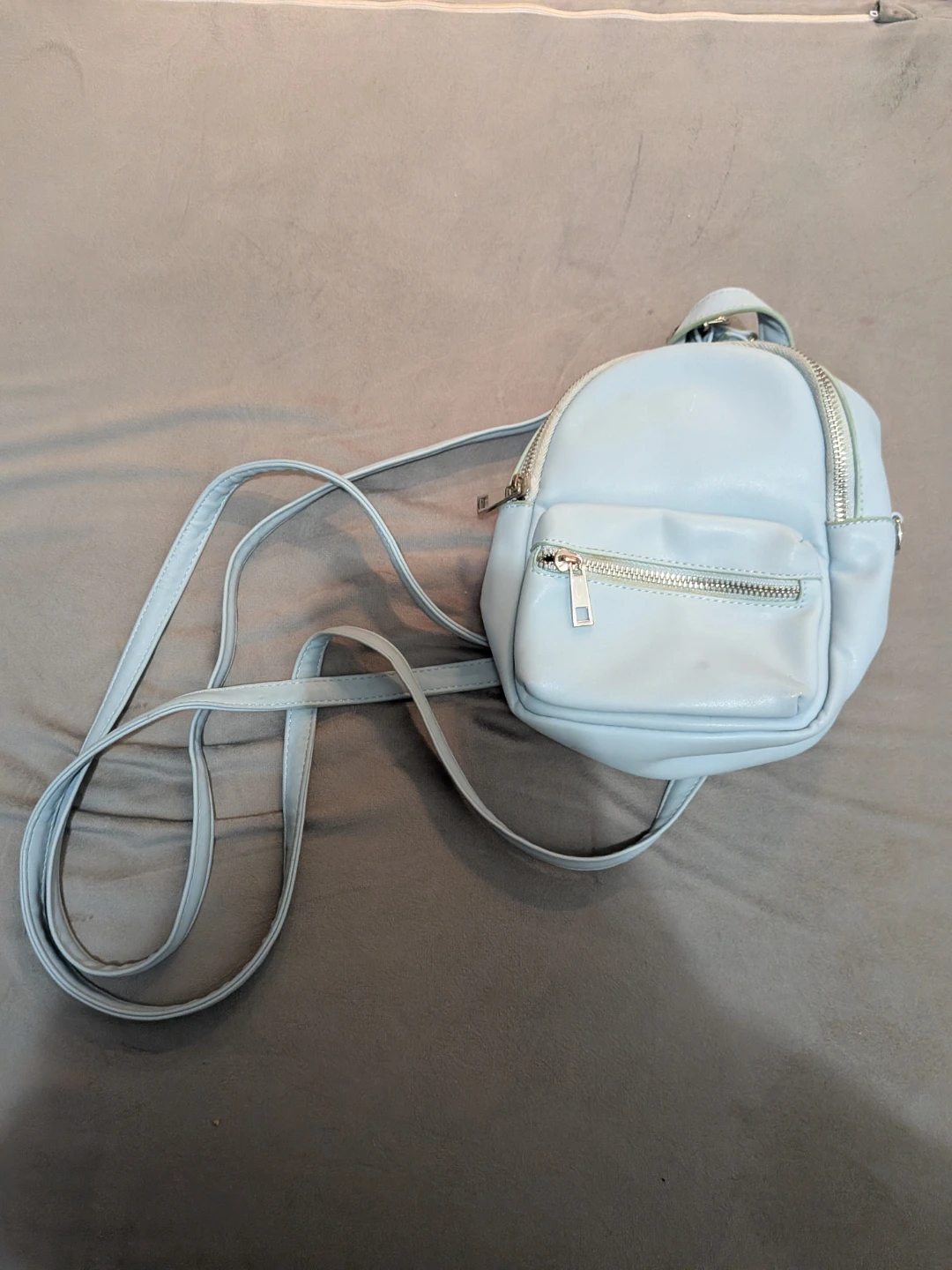 Light Blue Crossbody Mini Backpack - Grossi