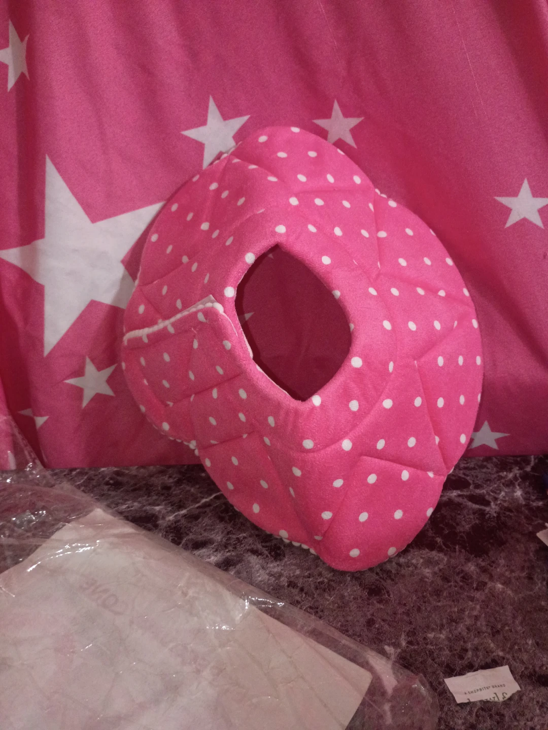 Soft Pink Polka Dot Pet Recovery Collar - photo 2