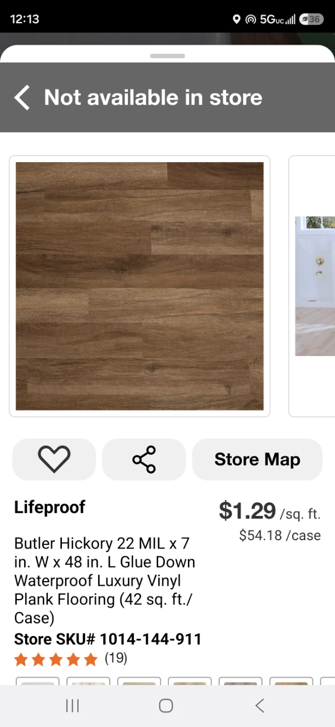 Lifeproof Butler Hickory Glue Down Vinyl Plank Flooring