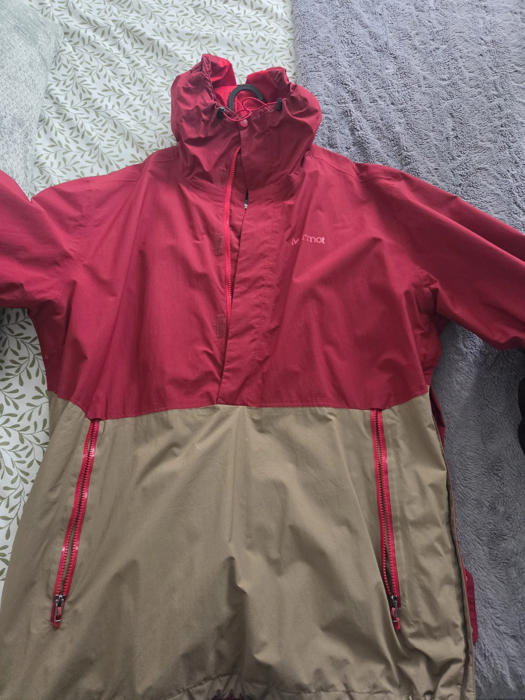 Marmot Red and Tan Jacket