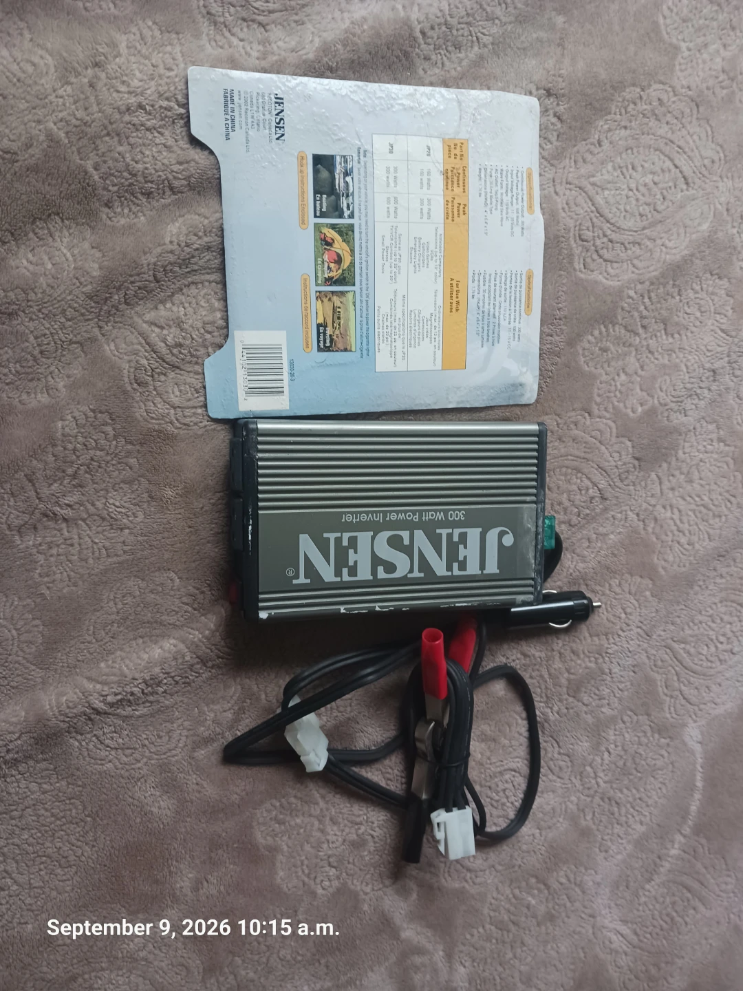 Jensen 300 Watt Power Inverter