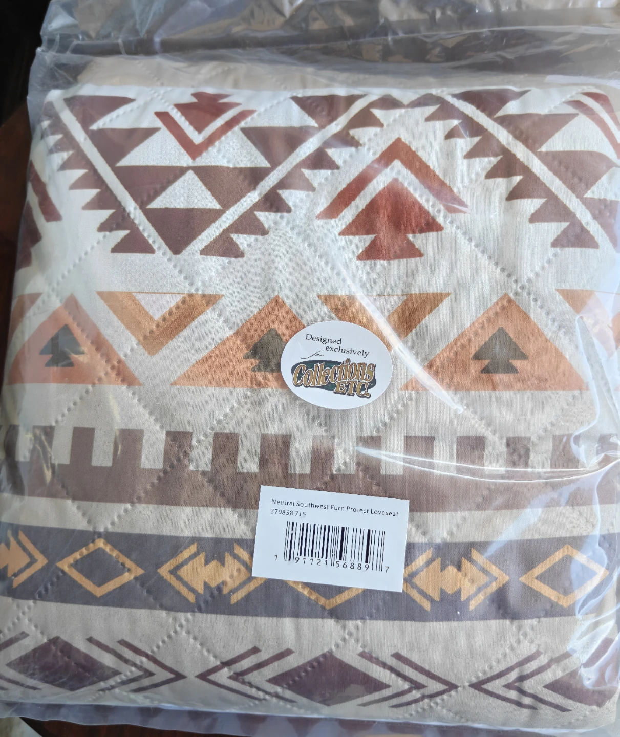 Collections Etc. Southwest Print Loveseat Protector - photo 3