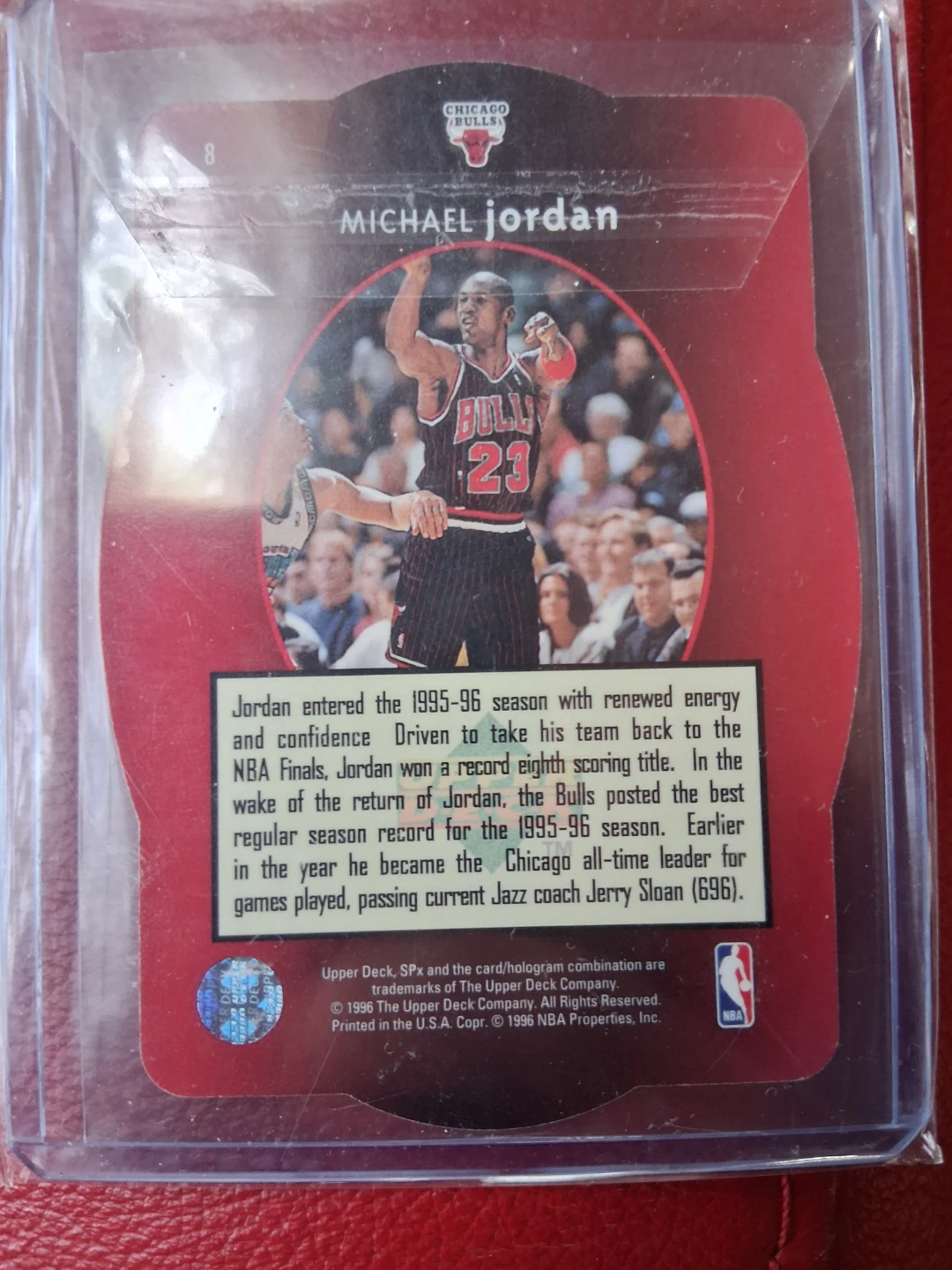 1996 Upper Deck SPx Michael Jordan Basketball Card