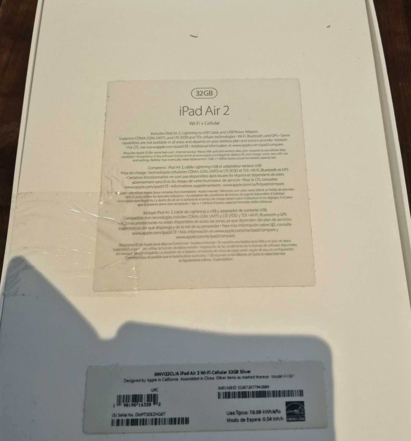 Apple iPad Air 2 32GB Wi-Fi + Cellular white - photo 3