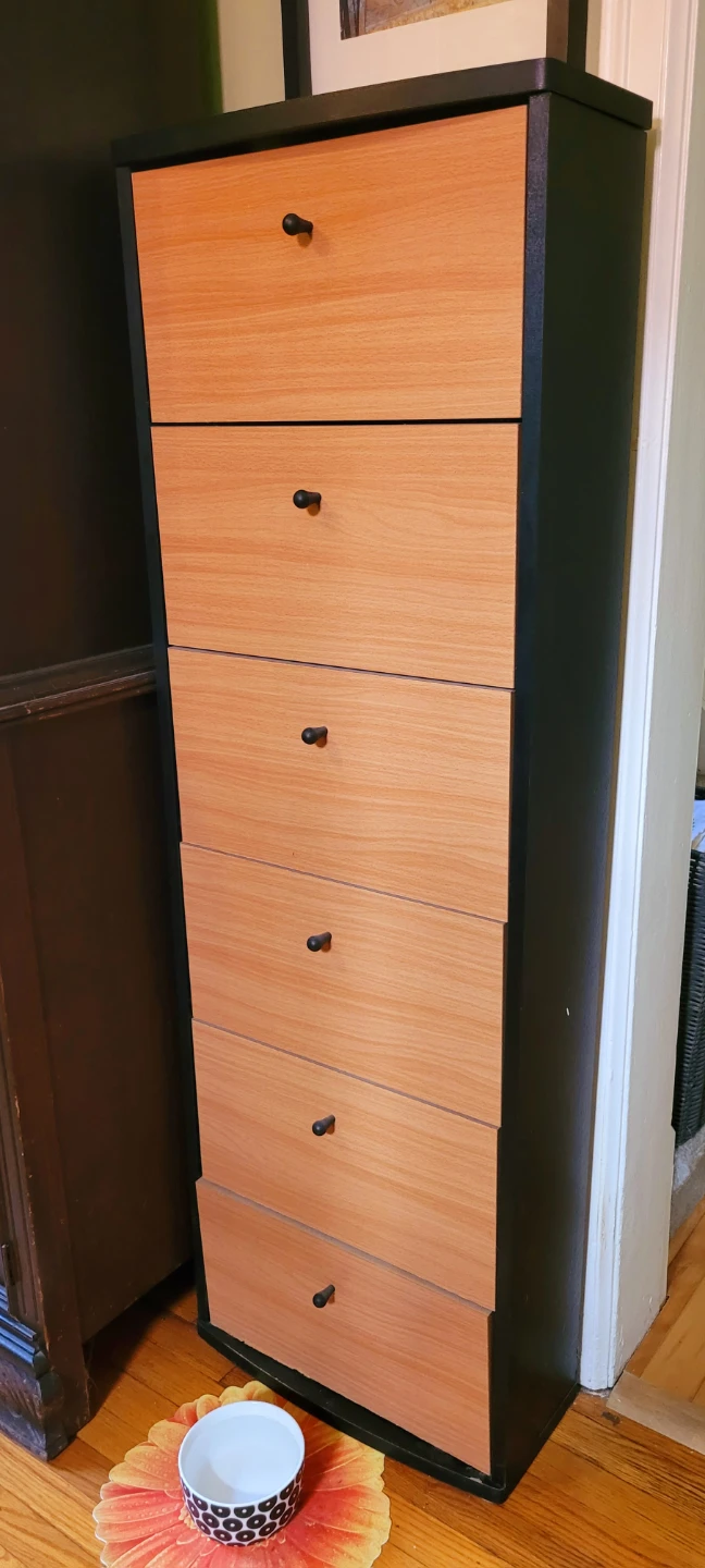 Tall Wooden CD or Shoe Cabinet