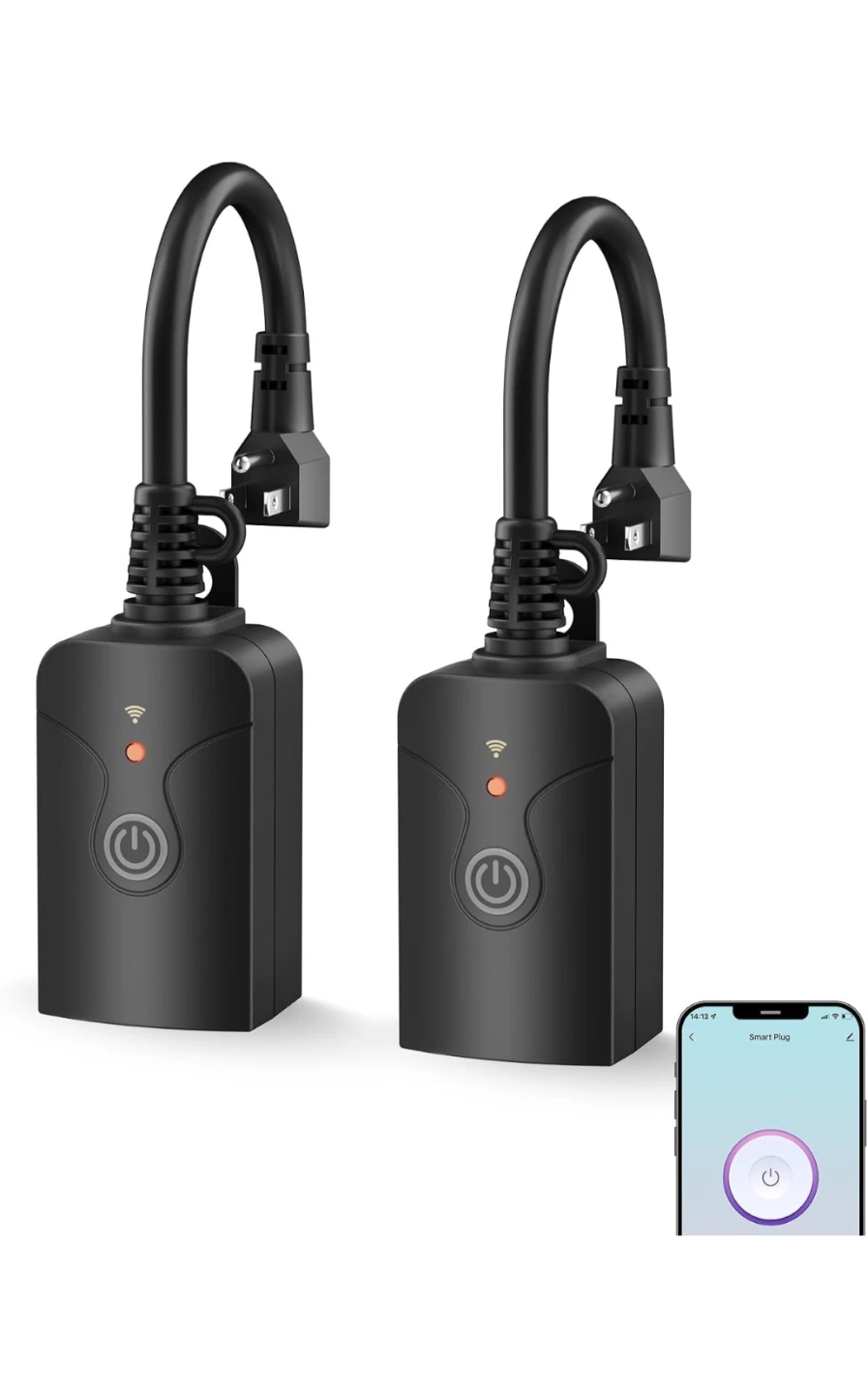 HBN Outdoor Smart WiFi Plug - 2 Pack