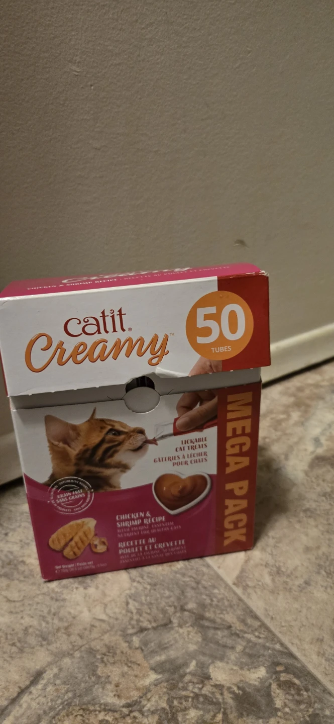 Catit Creamy Chicken & Shrimp Cat Treats - 50 Tubes - photo 2