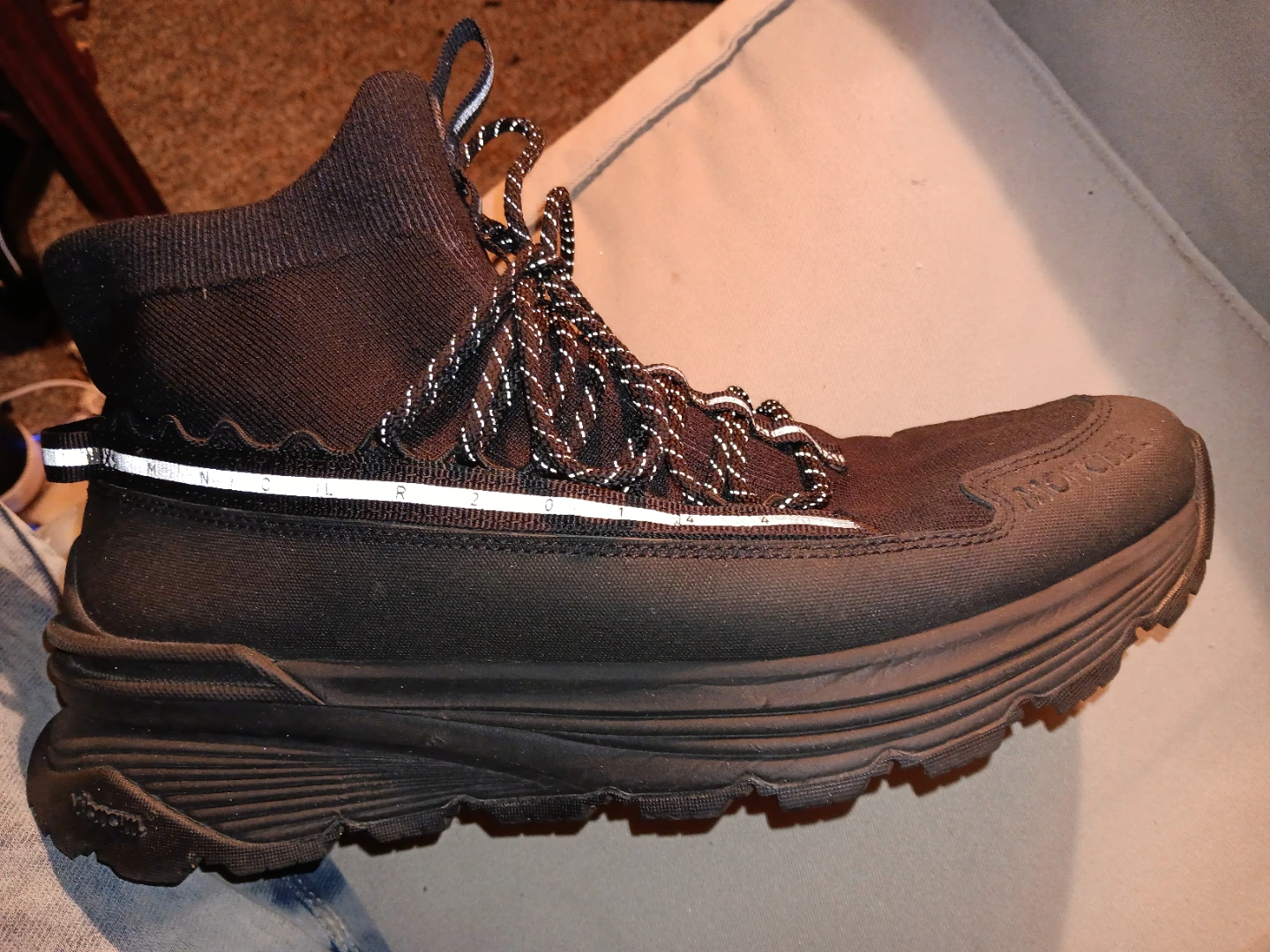 Moncler black high-top sneakers - photo 3