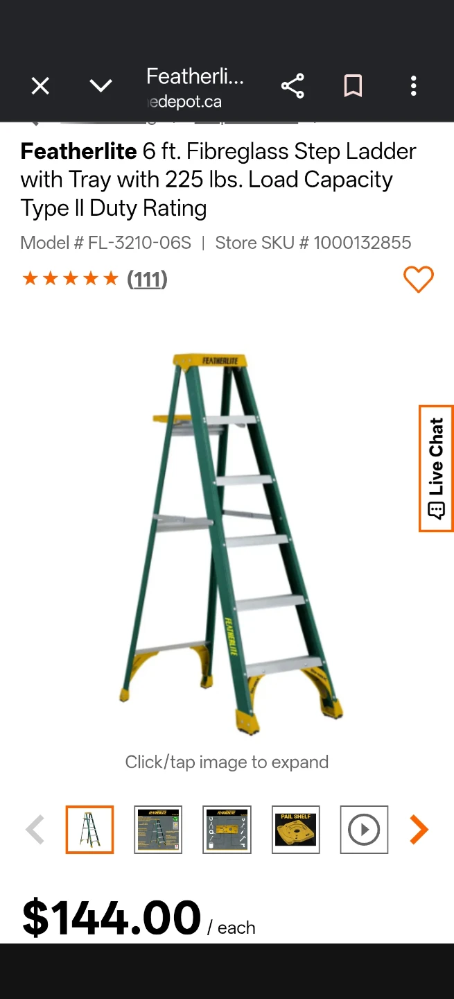 Featherlite 6 ft. Fibreglass Step Ladder