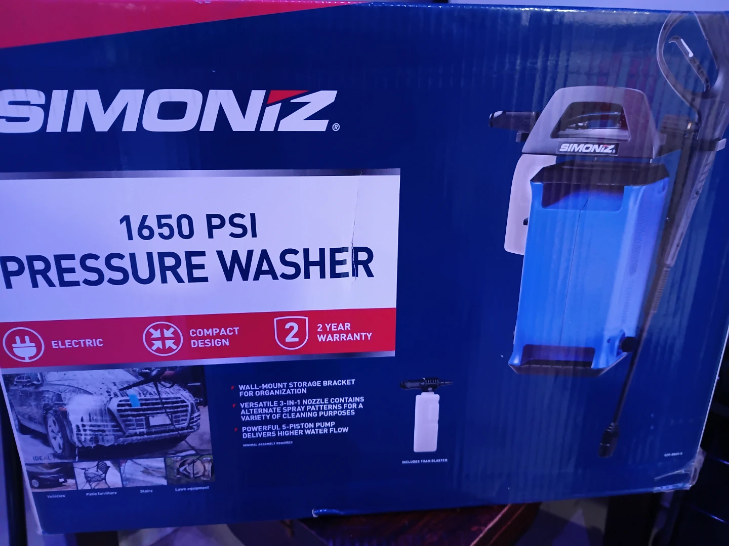 Simoniz 1650 PSI Electric Pressure Washer