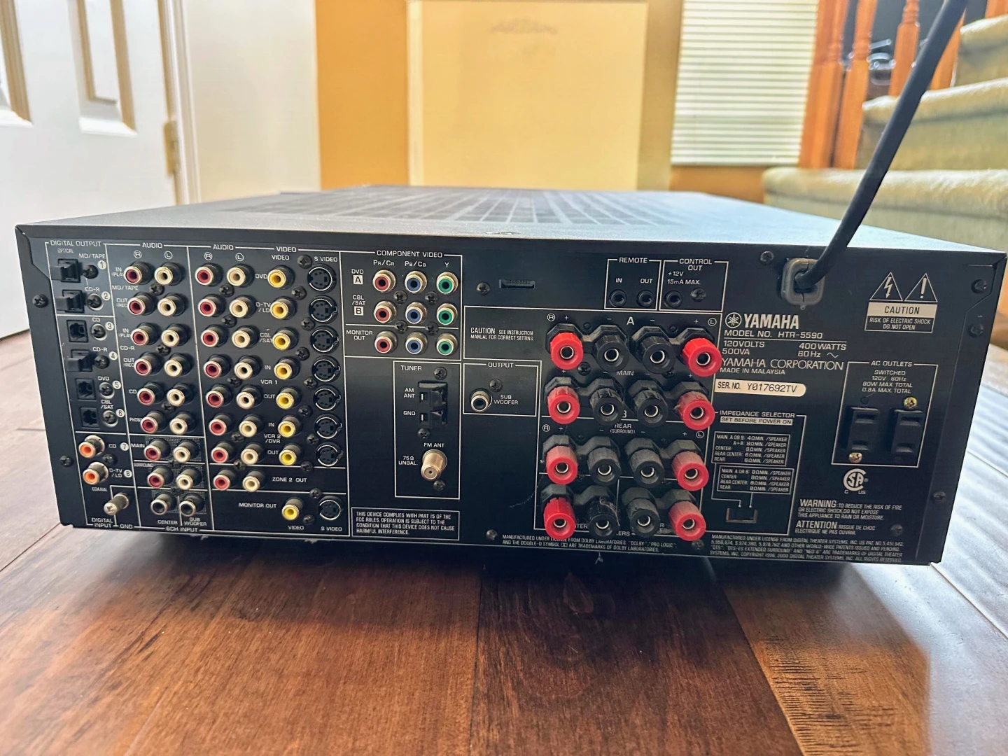 Yamaha HTR-5590 AV Receiver - photo 3