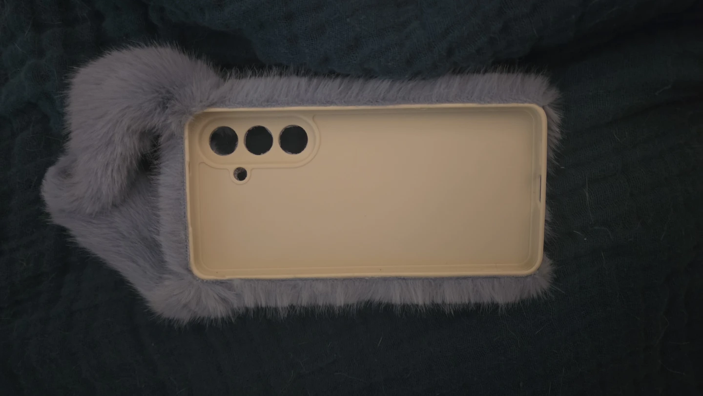 Blue stitch Faux Fur Phone Case - photo 3