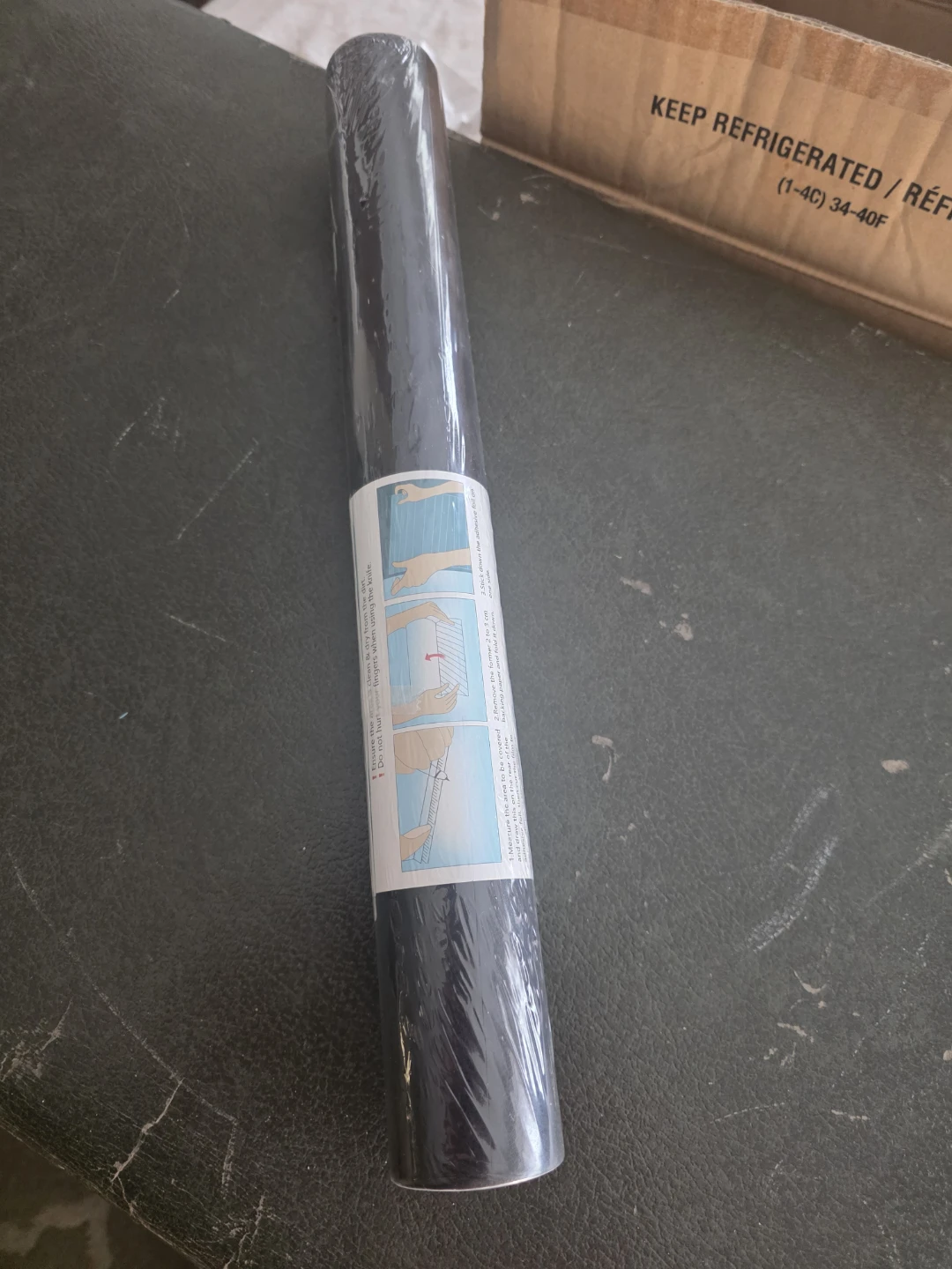 Black Adhesive Contact leather repair Roll