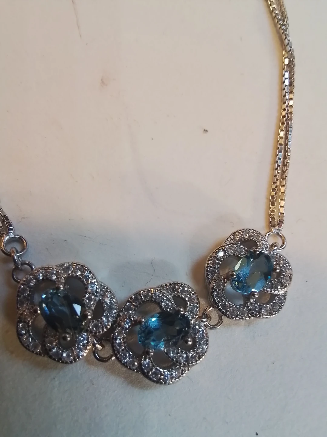 Beautiful 925 Sterling Silver London Blue Topaz & CZ - photo 4