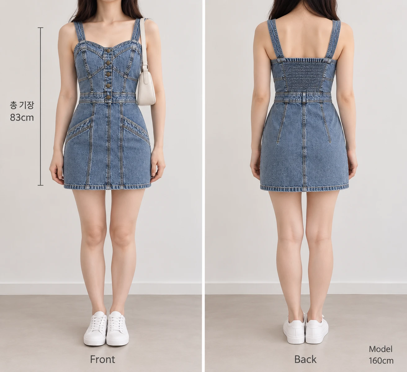 Blue Denim mini Dress - photo 3
