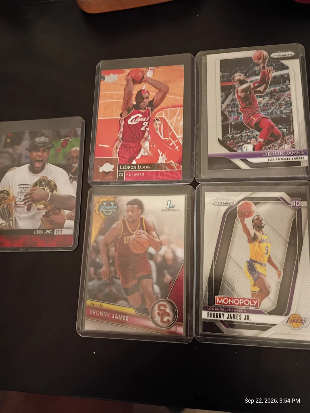 LeBron and Bronny James Trading Card Set