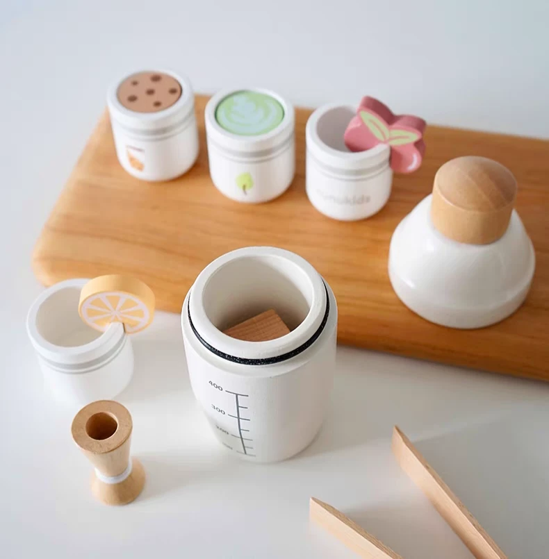 Kids Wooden Milk Tea Set
