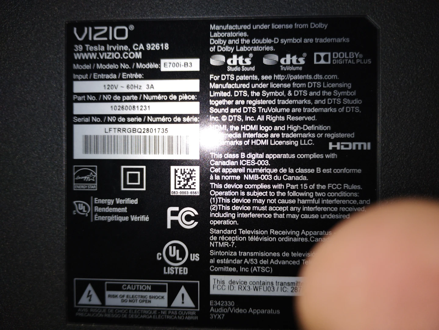 Vizio E700i-B3 70-inch Smart LED TV $120 OBO - photo 5