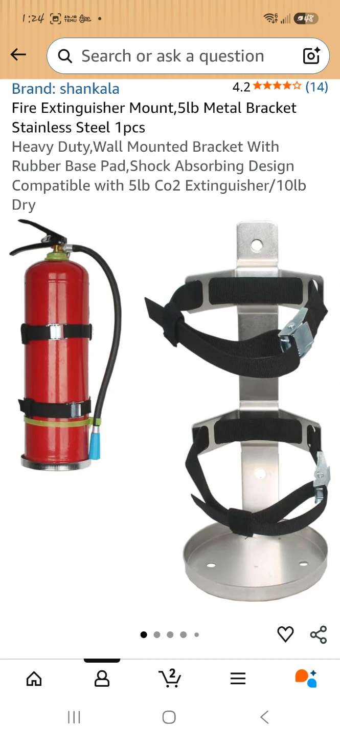 Fire Extinguisher Wall Mount Bracket