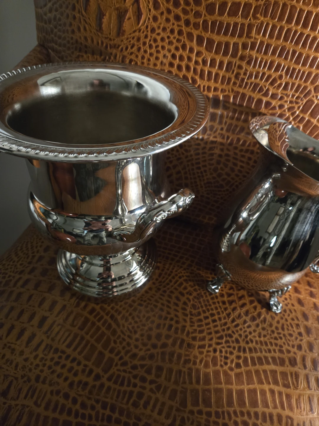 Silver Plated Champagne Bucket and Pitcher - photo 2