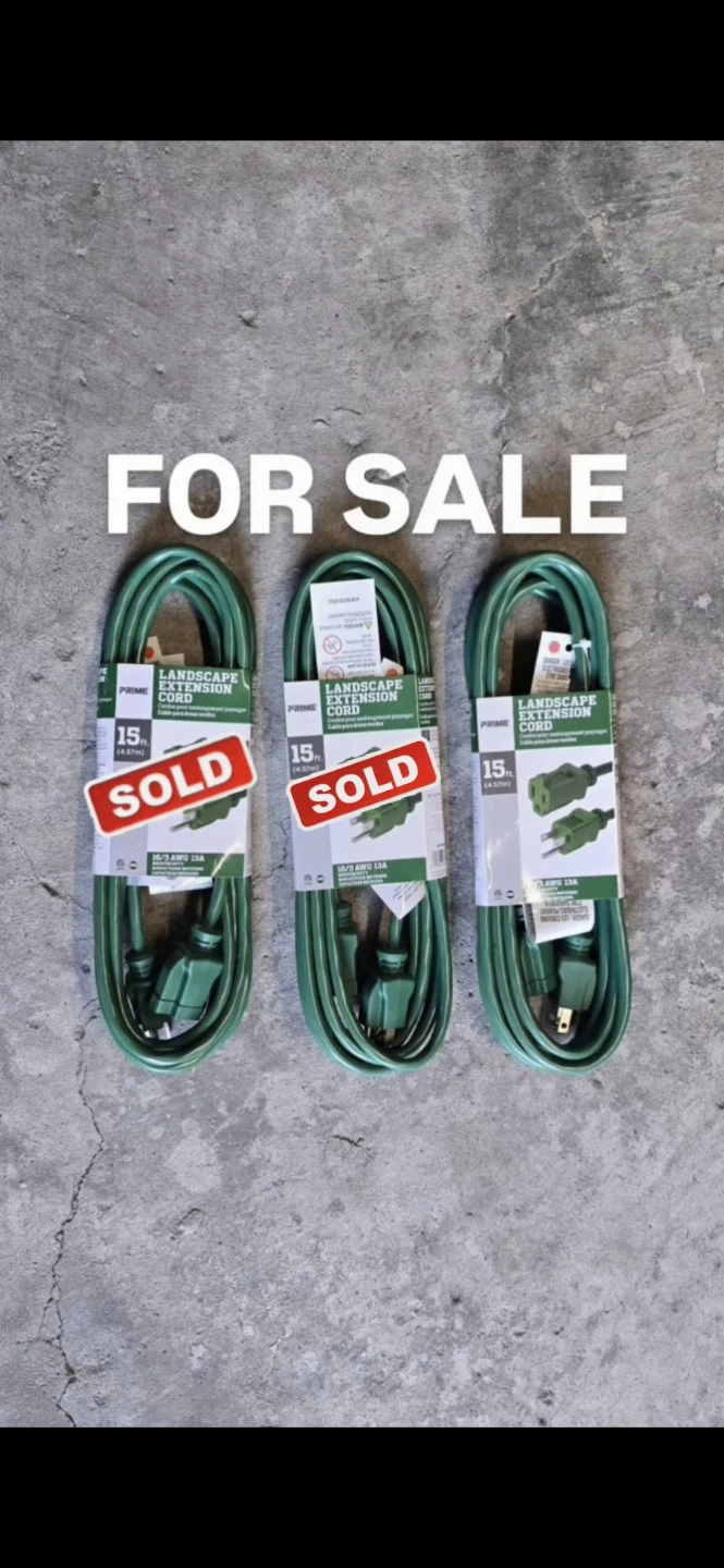 Prime 15 FT GREEN GROUNDED EXTENSION CORD