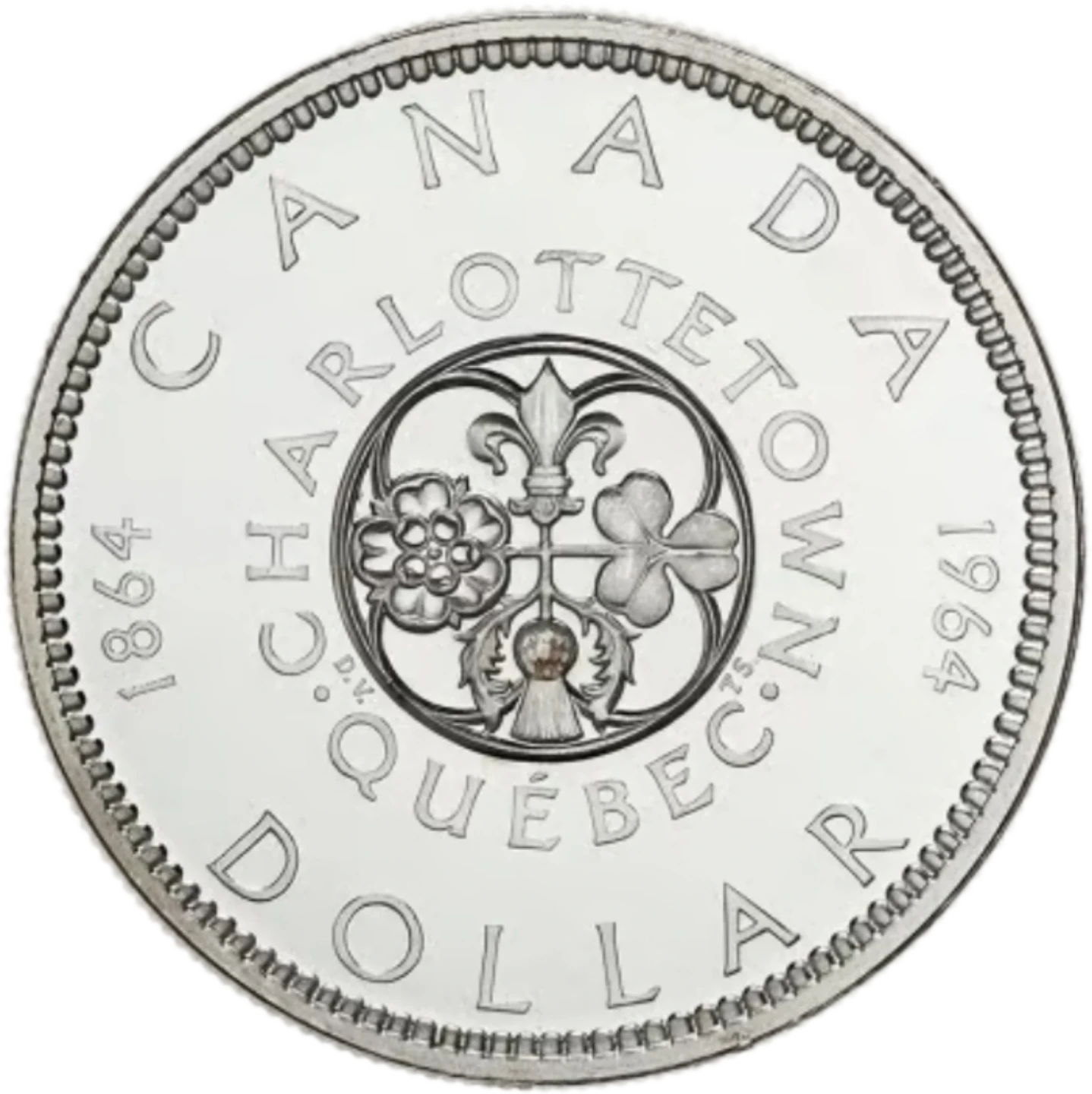 "MISSING DOT" error 1964 Canada Charlottetown Silver Dollar