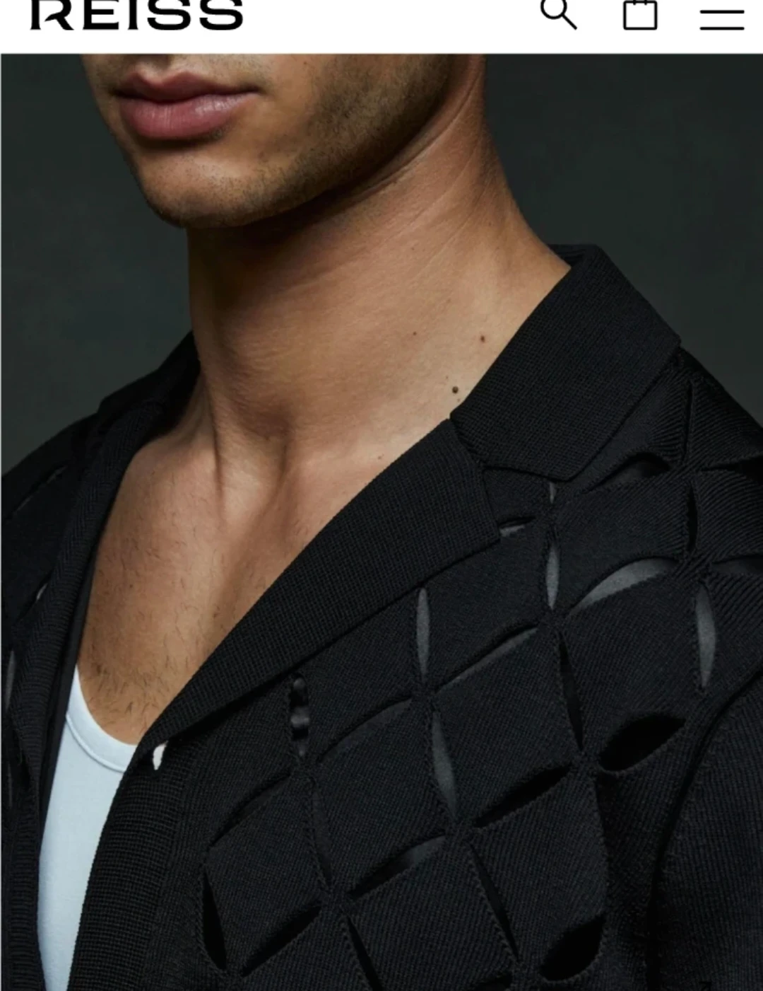 Reiss Black Knit Shirt - photo 3