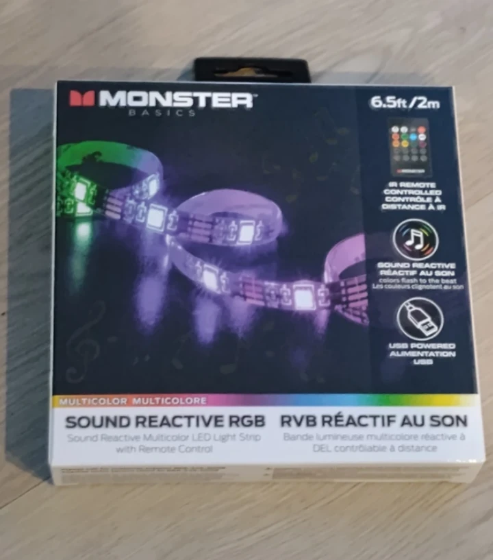 Monster Basics Sound Reactive RGB LED Light Strip