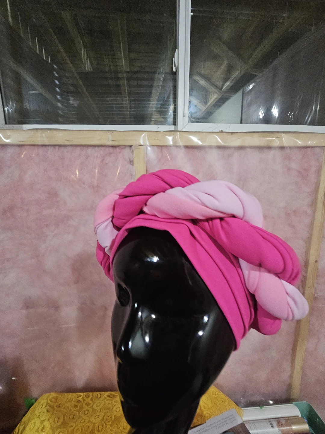 Braided Turban Headwrap in Pink Tones - photo 3