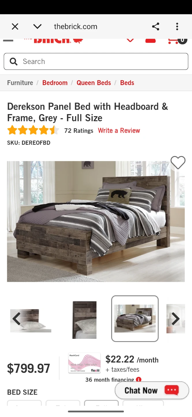 Derekson Panel Bed with Headboard & Frame, Grey - single size - photo 4