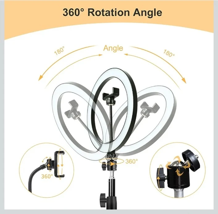 Ring Light, Dimmable with 3 Light Modes & 10 Brightness - photo 3