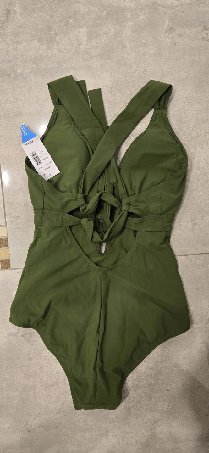 Skinny Dippers Olive Green One-Piece Swimsuit