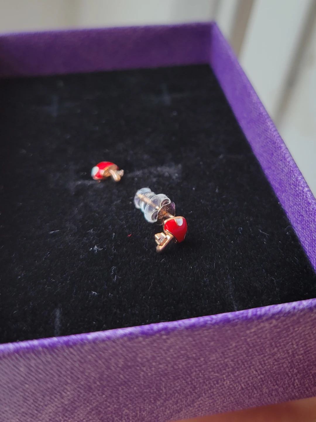 Sterling silver mushroom earrings - photo 2