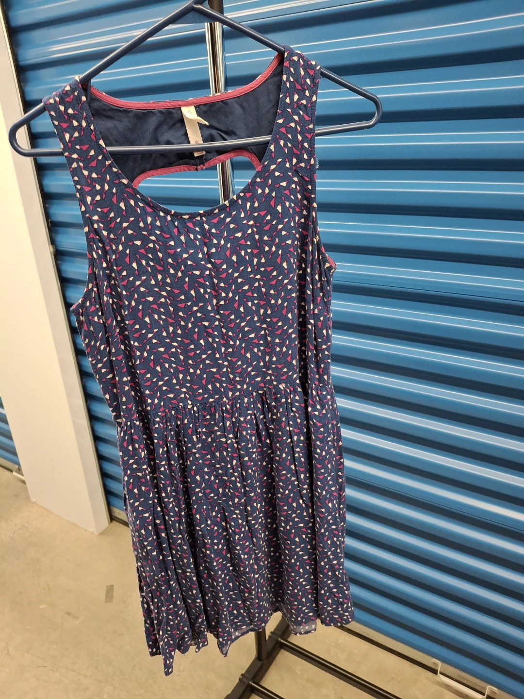 Xhilaration Women's Print Dress- Blue/Pink - M