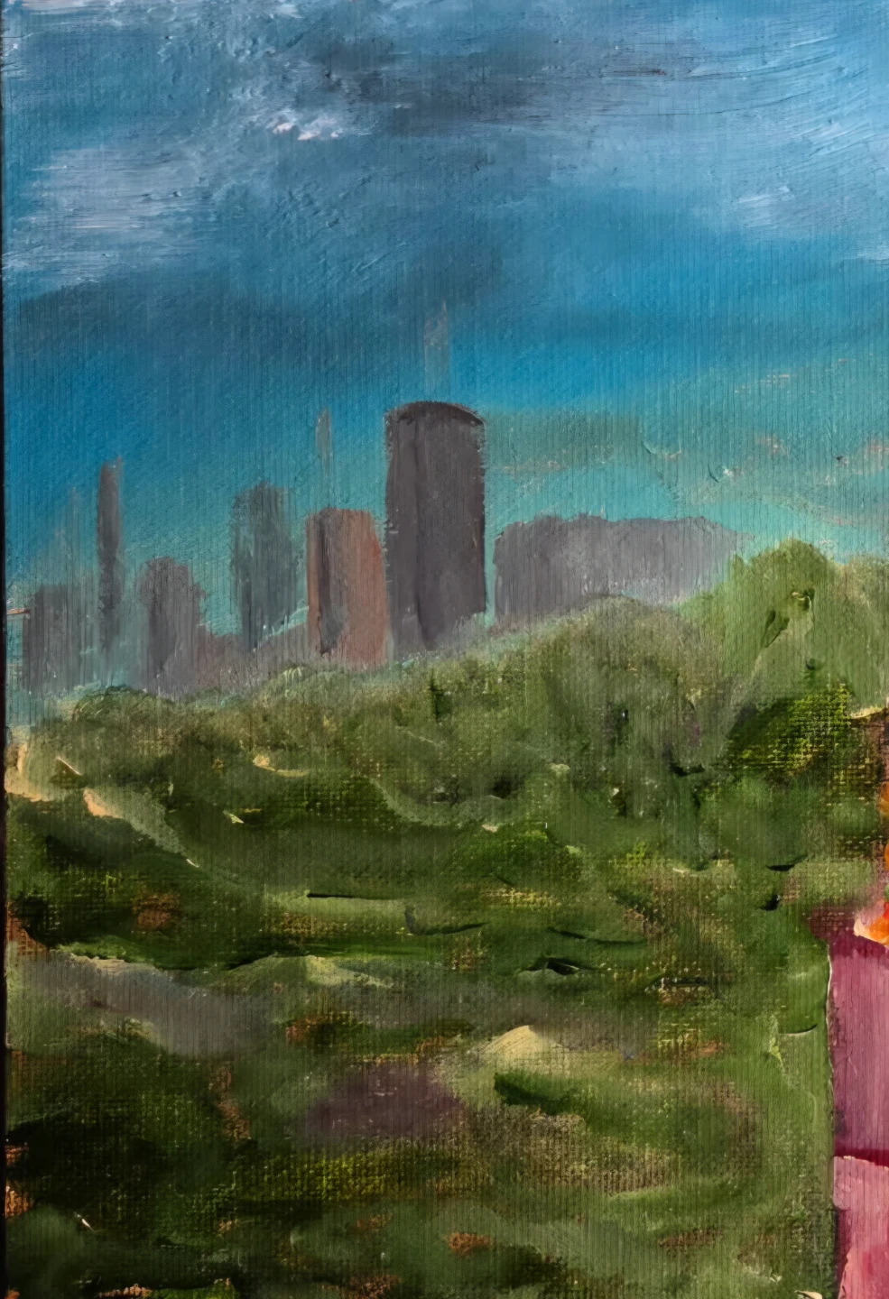 Original oil painting on canvas board - photo 2